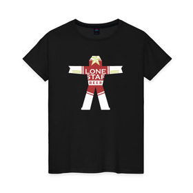 Женская футболка хлопок с принтом Lone star, True detective в Санкт-Петербурге, 100% хлопок | прямой крой, круглый вырез горловины, длина до линии бедер, слегка спущенное плечо | настоящий детектив
