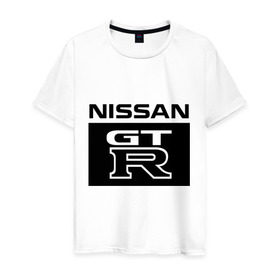 Мужская футболка хлопок с принтом Nissan gtr в Санкт-Петербурге, 100% хлопок | прямой крой, круглый вырез горловины, длина до линии бедер, слегка спущенное плечо. | gtr | nissan | авто | гтр | нисан
