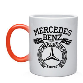 Кружка хамелеон с принтом Mercedes Benz в Санкт-Петербурге, керамика | меняет цвет при нагревании, емкость 330 мл | Тематика изображения на принте: benz | merсedes | авто | бенз | мерседес