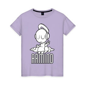 Женская футболка хлопок с принтом Armind в Санкт-Петербурге, 100% хлопок | прямой крой, круглый вырез горловины, длина до линии бедер, слегка спущенное плечо | armin van buuren | armind | asot | trance