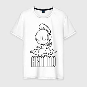 Мужская футболка хлопок с принтом Armind в Санкт-Петербурге, 100% хлопок | прямой крой, круглый вырез горловины, длина до линии бедер, слегка спущенное плечо. | armin van buuren | armind | asot | trance