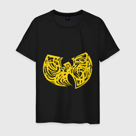 Мужская футболка хлопок с принтом Wu tang clan в Санкт-Петербурге, 100% хлопок | прямой крой, круглый вырез горловины, длина до линии бедер, слегка спущенное плечо. | 