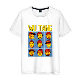 Мужская футболка хлопок с принтом Wu tang clan в Санкт-Петербурге, 100% хлопок | прямой крой, круглый вырез горловины, длина до линии бедер, слегка спущенное плечо. | Тематика изображения на принте: clan | hip hop | rza | wu tang | wutang | ву танг | вутанг | рэп