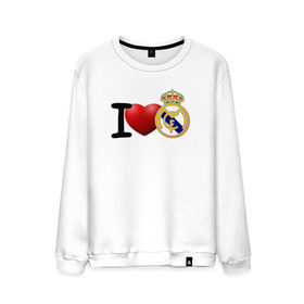 Мужской свитшот хлопок с принтом Love Real Madrid в Санкт-Петербурге, 100% хлопок |  | love | real madrid | реал мадрид | спорт | футбол