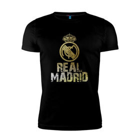 Мужская футболка премиум с принтом Real Madrid в Санкт-Петербурге, 92% хлопок, 8% лайкра | приталенный силуэт, круглый вырез ворота, длина до линии бедра, короткий рукав | real madrid | реал мадрид | спорт | футбол