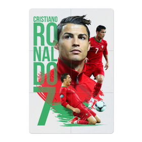 Магнитный плакат 2Х3 с принтом Ronaldo в Санкт-Петербурге, Полимерный материал с магнитным слоем | 6 деталей размером 9*9 см | Тематика изображения на принте: роналдо