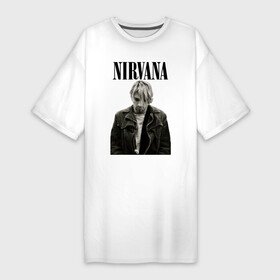 Платье-футболка хлопок с принтом nirvana t shirt в Санкт-Петербурге,  |  | kurt cobain | nirvana | гранж | курт кобейн | нирвана