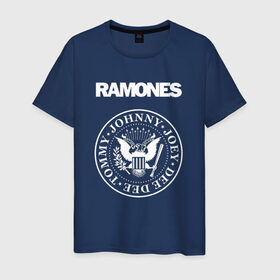 Мужская футболка хлопок с принтом Ramones в Санкт-Петербурге, 100% хлопок | прямой крой, круглый вырез горловины, длина до линии бедер, слегка спущенное плечо. | joey ramone | punk | ramones | панк | рамонес