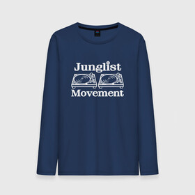 Мужской лонгслив хлопок с принтом Junglist Movement в Санкт-Петербурге, 100% хлопок |  | jungle | junglist | junglist movement   одежда для трушных джанглистов | movement | уважающих корни днб.dnb