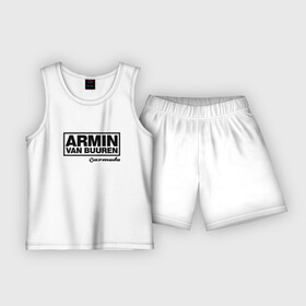 Детская пижама с шортами хлопок с принтом Armin van Buuren в Санкт-Петербурге,  |  | armada | armin van buuren | trance | армин