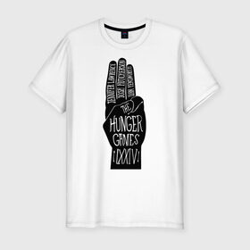 Мужская футболка премиум с принтом The hunger games в Санкт-Петербурге, 92% хлопок, 8% лайкра | приталенный силуэт, круглый вырез ворота, длина до линии бедра, короткий рукав | hunger games | голодные игры | и вспыхнет пламя | кино