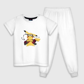 Детская пижама хлопок с принтом Пика пика в Санкт-Петербурге, 100% хлопок |  брюки и футболка прямого кроя, без карманов, на брюках мягкая резинка на поясе и по низу штанин
 | 