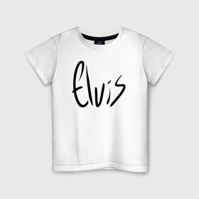 Детская футболка хлопок с принтом Elvis Aaron Presley в Санкт-Петербурге, 100% хлопок | круглый вырез горловины, полуприлегающий силуэт, длина до линии бедер | elvis aaron presley элвис пресли