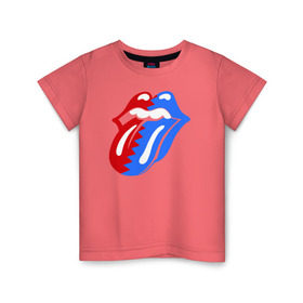 Детская футболка хлопок с принтом Rolling stones в Санкт-Петербурге, 100% хлопок | круглый вырез горловины, полуприлегающий силуэт, длина до линии бедер | rolling stones