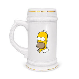Кружка пивная с принтом Homer в Санкт-Петербурге,  керамика (Материал выдерживает высокую температуру, стоит избегать резкого перепада температур) |  объем 630 мл | homer simpson симпсоны барт гомер