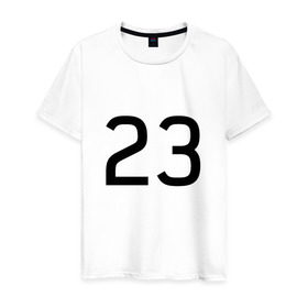 Мужская футболка хлопок с принтом Number 23 Jordan, Lebron в Санкт-Петербурге, 100% хлопок | прямой крой, круглый вырез горловины, длина до линии бедер, слегка спущенное плечо. | Тематика изображения на принте: jordan