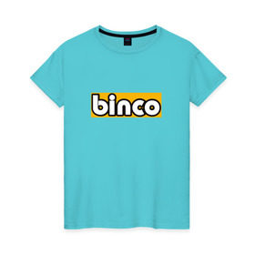 Женская футболка хлопок с принтом Binco в Санкт-Петербурге, 100% хлопок | прямой крой, круглый вырез горловины, длина до линии бедер, слегка спущенное плечо | binco | gta | gta 5 | gta v | san andreas | гта | игры