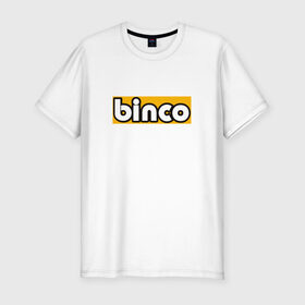 Мужская футболка премиум с принтом Binco в Санкт-Петербурге, 92% хлопок, 8% лайкра | приталенный силуэт, круглый вырез ворота, длина до линии бедра, короткий рукав | Тематика изображения на принте: binco | gta | gta 5 | gta v | san andreas | гта | игры