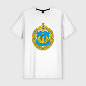 Мужская футболка премиум с принтом Воздушно-десантные войска в Санкт-Петербурге, 92% хлопок, 8% лайкра | приталенный силуэт, круглый вырез ворота, длина до линии бедра, короткий рукав | армия | военный | воздушно десантные войска | войска | вооруженные | силы | служба | эмблема