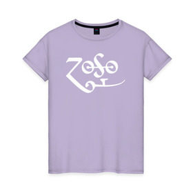 Женская футболка хлопок с принтом Led Zeppelin в Санкт-Петербурге, 100% хлопок | прямой крой, круглый вырез горловины, длина до линии бедер, слегка спущенное плечо | led zeppelin music лэд зепплин