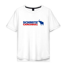 Мужская футболка хлопок Oversize с принтом Schmitz в Санкт-Петербурге, 100% хлопок | свободный крой, круглый ворот, “спинка” длиннее передней части | 