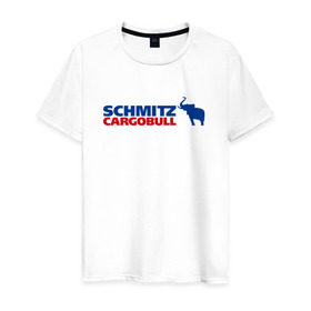 Мужская футболка хлопок с принтом Schmitz в Санкт-Петербурге, 100% хлопок | прямой крой, круглый вырез горловины, длина до линии бедер, слегка спущенное плечо. | 