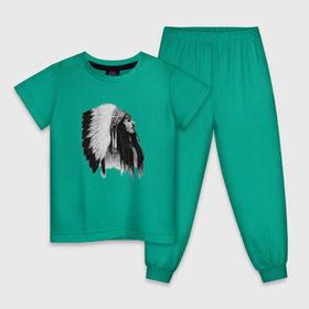 Детская пижама хлопок с принтом Джонни Депп в Санкт-Петербурге, 100% хлопок |  брюки и футболка прямого кроя, без карманов, на брюках мягкая резинка на поясе и по низу штанин
 | актер | джонни депп | индеец