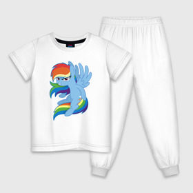 Детская пижама хлопок с принтом Rainbow Dash Angry в Санкт-Петербурге, 100% хлопок |  брюки и футболка прямого кроя, без карманов, на брюках мягкая резинка на поясе и по низу штанин
 | Тематика изображения на принте: friendship is magic | my little pony | rainbow dash