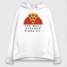 Женское худи Oversize хлопок с принтом The Well Stacked Pizza в Санкт-Петербурге, френч-терри — 70% хлопок, 30% полиэстер. Мягкий теплый начес внутри —100% хлопок | боковые карманы, эластичные манжеты и нижняя кромка, капюшон на магнитной кнопке | grandtheftauto | lossantos | pizza | sanandreas | забегаловки в grand theft auto: san andreasgta