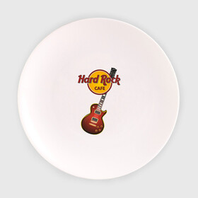 Тарелка 3D с принтом Hard Rock cafe в Санкт-Петербурге, фарфор | диаметр - 210 мм
диаметр для нанесения принта - 120 мм | Тематика изображения на принте: гитара
