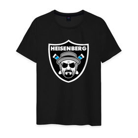 Мужская футболка хлопок с принтом Heisenberg Raiders в Санкт-Петербурге, 100% хлопок | прямой крой, круглый вырез горловины, длина до линии бедер, слегка спущенное плечо. | breaking bad | во все тяжкие | гайзенберг | сериал
