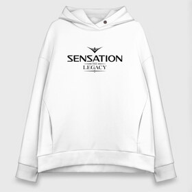 Женское худи Oversize хлопок с принтом Sensation The Legacy в Санкт-Петербурге, френч-терри — 70% хлопок, 30% полиэстер. Мягкий теплый начес внутри —100% хлопок | боковые карманы, эластичные манжеты и нижняя кромка, капюшон на магнитной кнопке | amsterdam | sensation | the legacy | сэнсэйшн