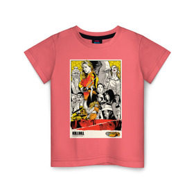 Детская футболка хлопок с принтом Убить Билла Арт в Санкт-Петербурге, 100% хлопок | круглый вырез горловины, полуприлегающий силуэт, длина до линии бедер | Тематика изображения на принте: тарантино