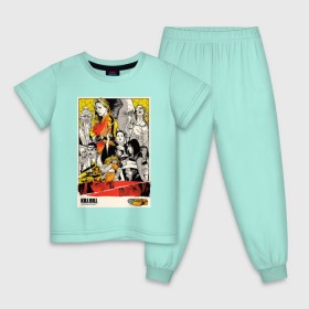 Детская пижама хлопок с принтом Убить Билла Арт в Санкт-Петербурге, 100% хлопок |  брюки и футболка прямого кроя, без карманов, на брюках мягкая резинка на поясе и по низу штанин
 | тарантино