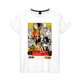 Женская футболка хлопок с принтом Убить Билла Арт в Санкт-Петербурге, 100% хлопок | прямой крой, круглый вырез горловины, длина до линии бедер, слегка спущенное плечо | тарантино