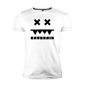 Мужская футболка премиум с принтом Eatbrain Logo в Санкт-Петербурге, 92% хлопок, 8% лайкра | приталенный силуэт, круглый вырез ворота, длина до линии бедра, короткий рукав | eatbrain | music | для любителей жирного neurofunk звучания.drum