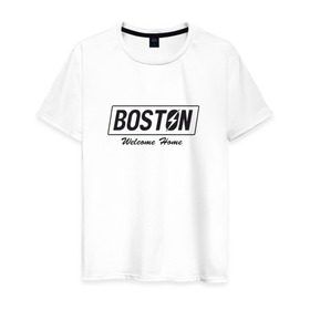Мужская футболка хлопок с принтом Fallout Boston в Санкт-Петербурге, 100% хлопок | прямой крой, круглый вырез горловины, длина до линии бедер, слегка спущенное плечо. | fallout | vault | радиация | фаллоут | фолл | фоллаут