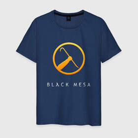 Мужская футболка хлопок с принтом BLACK MESA в Санкт-Петербурге, 100% хлопок | прямой крой, круглый вырез горловины, длина до линии бедер, слегка спущенное плечо. | Тематика изображения на принте: black mesa