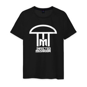 Мужская футболка хлопок с принтом Inficted Mushroom в Санкт-Петербурге, 100% хлопок | прямой крой, круглый вырез горловины, длина до линии бедер, слегка спущенное плечо. | goa | infected mushroom | psytrance