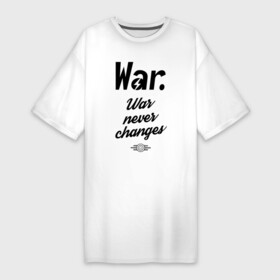 Платье-футболка хлопок с принтом Fallout   War never changes в Санкт-Петербурге,  |  | fallout | vault | радиация | фаллоут | фолл | фоллаут