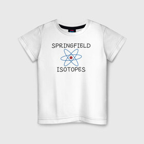 Детская футболка хлопок с принтом Springfield isotopes в Санкт-Петербурге, 100% хлопок | круглый вырез горловины, полуприлегающий силуэт, длина до линии бедер | Тематика изображения на принте: 