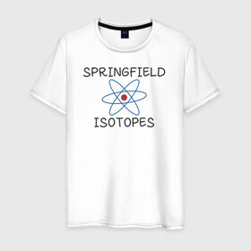 Мужская футболка хлопок с принтом Springfield isotopes в Санкт-Петербурге, 100% хлопок | прямой крой, круглый вырез горловины, длина до линии бедер, слегка спущенное плечо. | 