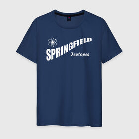 Мужская футболка хлопок с принтом Springfield isotopes в Санкт-Петербурге, 100% хлопок | прямой крой, круглый вырез горловины, длина до линии бедер, слегка спущенное плечо. | springfield isotopes симпсоны simpsons homer