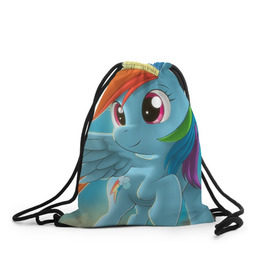 Рюкзак-мешок 3D с принтом My littlle pony в Санкт-Петербурге, 100% полиэстер | плотность ткани — 200 г/м2, размер — 35 х 45 см; лямки — толстые шнурки, застежка на шнуровке, без карманов и подкладки | littlle | littlle pony | pony | пони