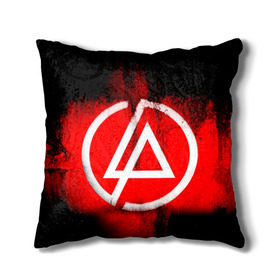 Подушка 3D с принтом Linkin Park в Санкт-Петербурге, наволочка – 100% полиэстер, наполнитель – холлофайбер (легкий наполнитель, не вызывает аллергию). | состоит из подушки и наволочки. Наволочка на молнии, легко снимается для стирки | linkin park | линкин парк | логотип | рок