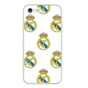 Чехол для iPhone 5/5S матовый с принтом Real Madrid в Санкт-Петербурге, Силикон | Область печати: задняя сторона чехла, без боковых панелей | real madrid | реал мадрид | спорт | фк | футбол