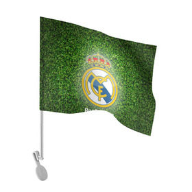 Флаг для автомобиля с принтом Real Madrid в Санкт-Петербурге, 100% полиэстер | Размер: 30*21 см | real madrid | реал мадрид | спорт | фк | футбол
