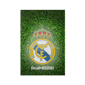 Обложка для паспорта матовая кожа с принтом Real Madrid в Санкт-Петербурге, натуральная матовая кожа | размер 19,3 х 13,7 см; прозрачные пластиковые крепления | Тематика изображения на принте: real madrid | реал мадрид | спорт | фк | футбол