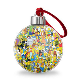 Ёлочный шар с принтом Симпсоны в Санкт-Петербурге, Пластик | Диаметр: 77 мм | гомер