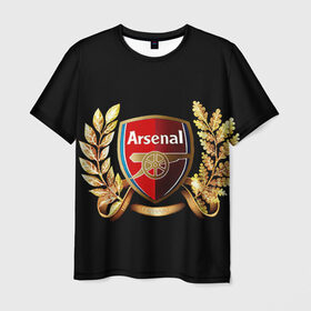 Мужская футболка 3D с принтом Arsenal в Санкт-Петербурге, 100% полиэфир | прямой крой, круглый вырез горловины, длина до линии бедер | арсенал